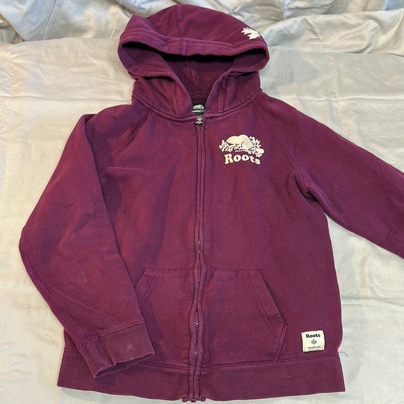 Roots Purple Full-Zip Hoodie with Attached Hood - Picture 1 of 6
